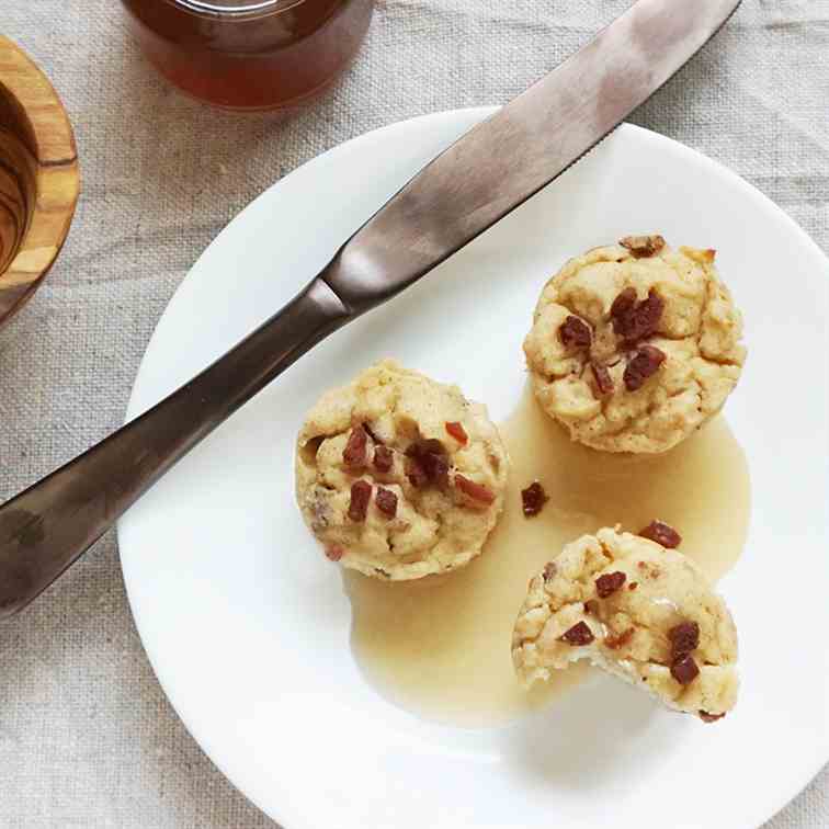 Maple bacon pancake bites