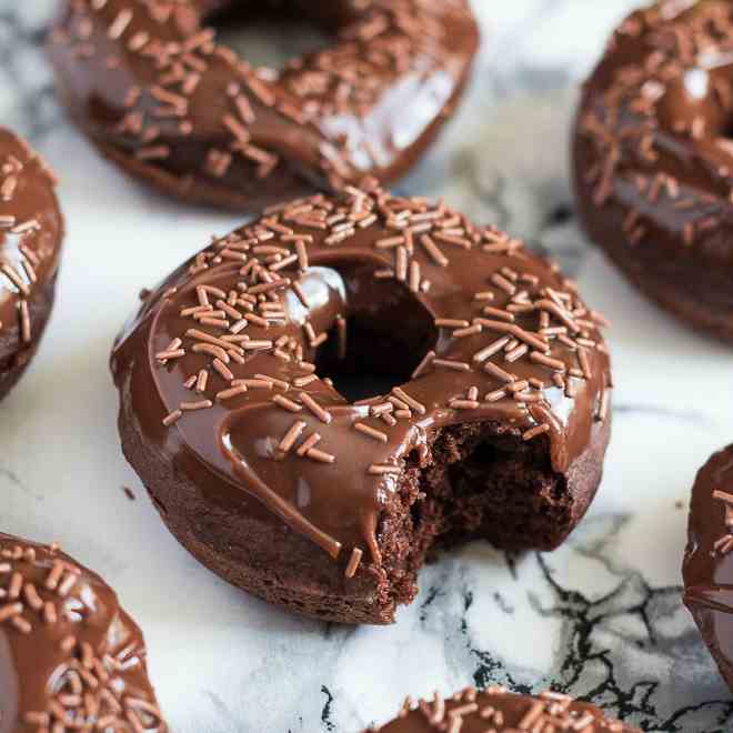 Baked Double Chocolate Orange Doughnuts