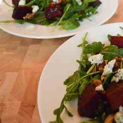 Arugula, Beet, and Bleu Cheese Salad