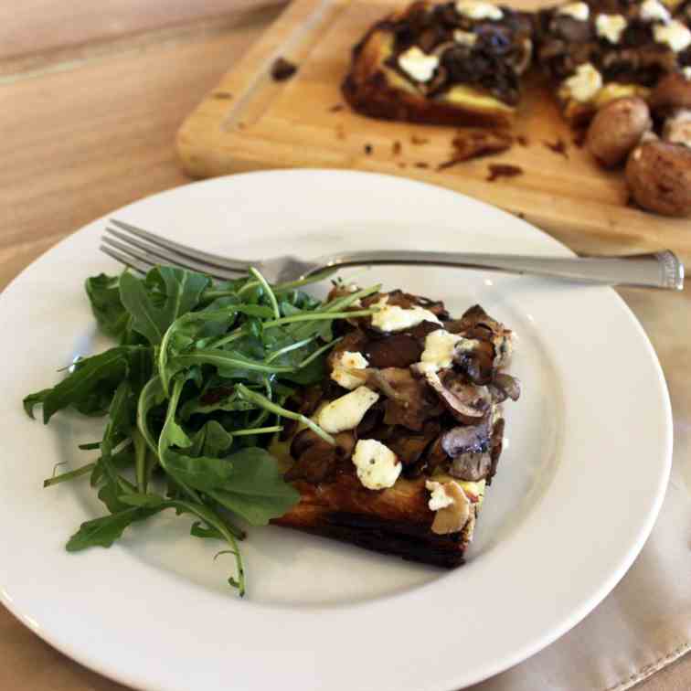 Mushroom, Onion, and Goat Cheese Tart