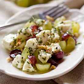 Sheep Milk Cheese with Grapes and Walnuts