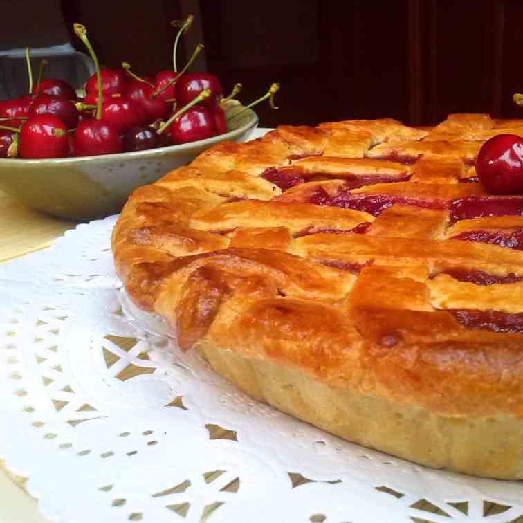 cherry pie and blueberry pie type Linzer