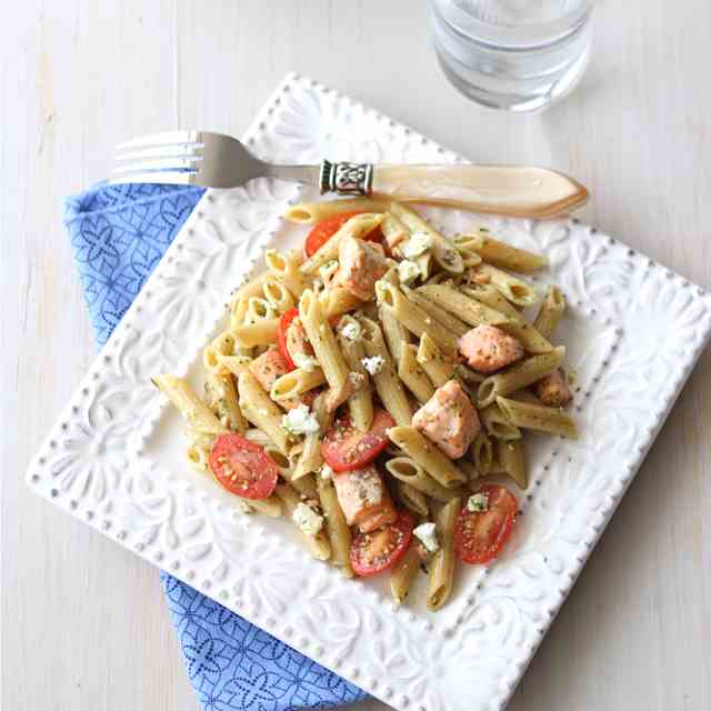 Whole Wheat Pasta Salad w/Salmon