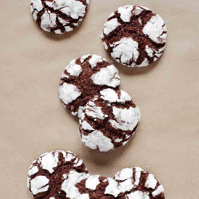 Brownie Mix Crinkle Cookies