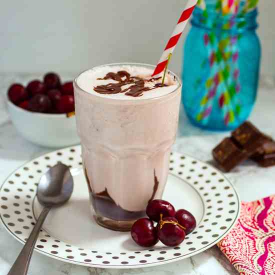 Cherry Bourbon Vanilla Milkshakes