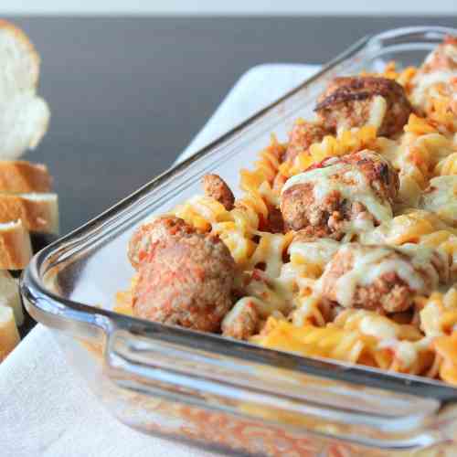 Ricotta Meatball Pasta Bake