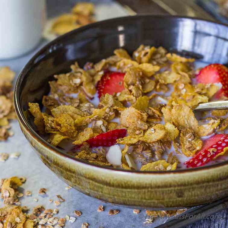 Homemade Honey Bunches of Oats cereal