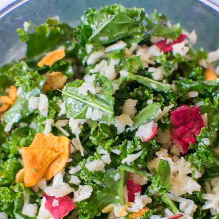 Lemony Raw Kale Salad