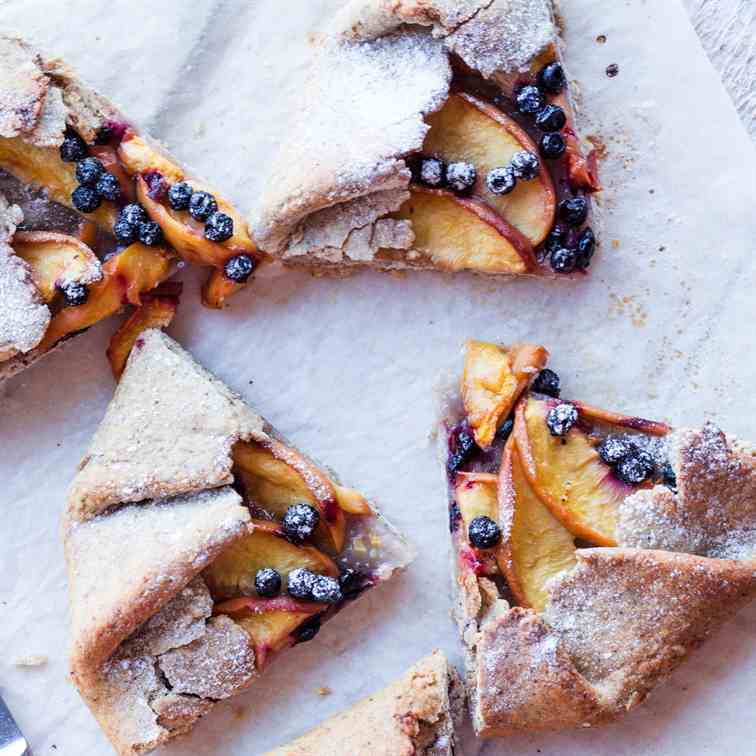 Peach and Blueberry Tart