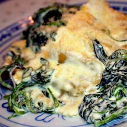 Ravioli with Spinach Sauuce