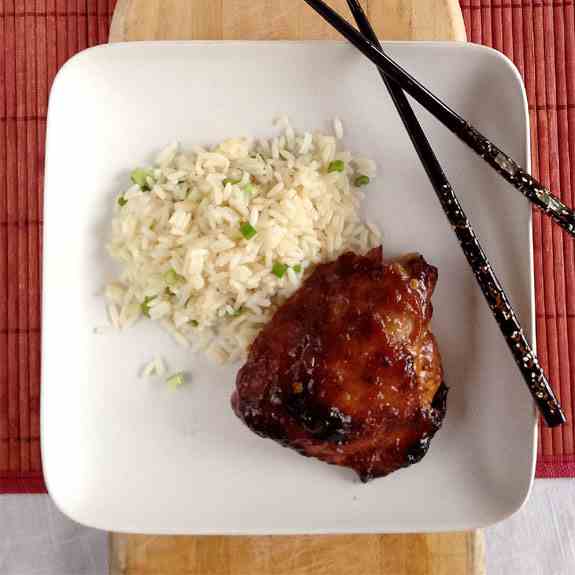 Sticky Soy-Hoisin Chicken Thighs