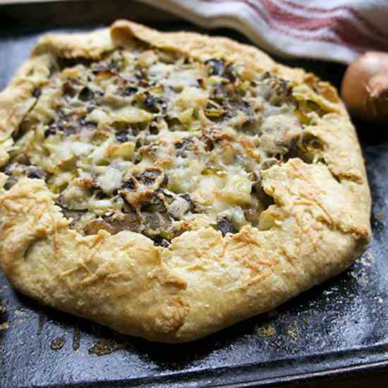 Mushroom, Leek and Fennel Galette