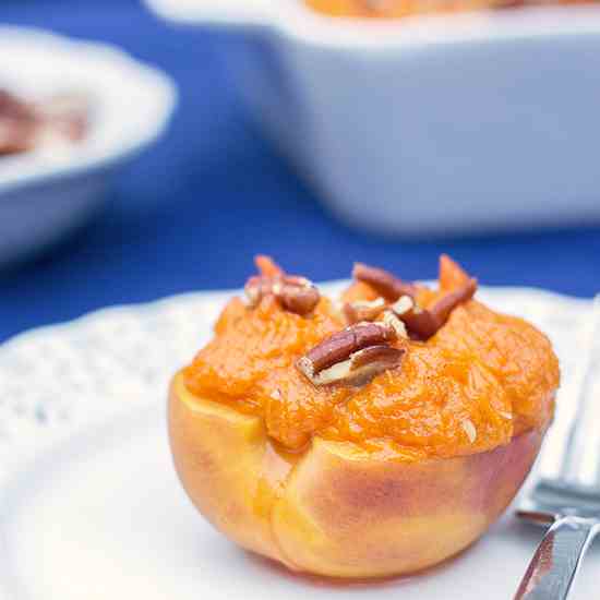 Sweet Potato Stuffed Peaches