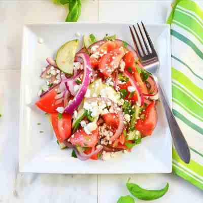 Tomato Cucumber Herb Salad
