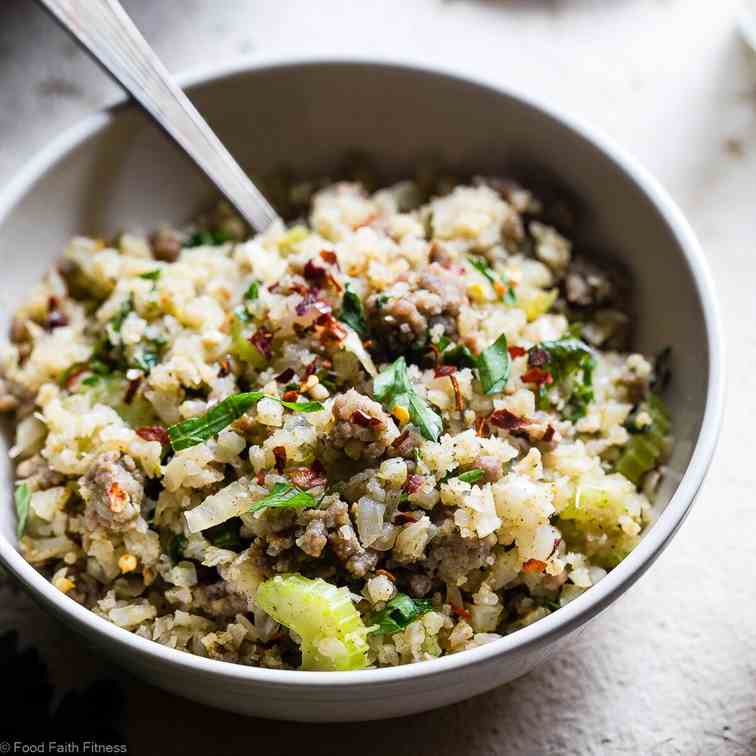 Keto Cauliflower Rice Stuffing 