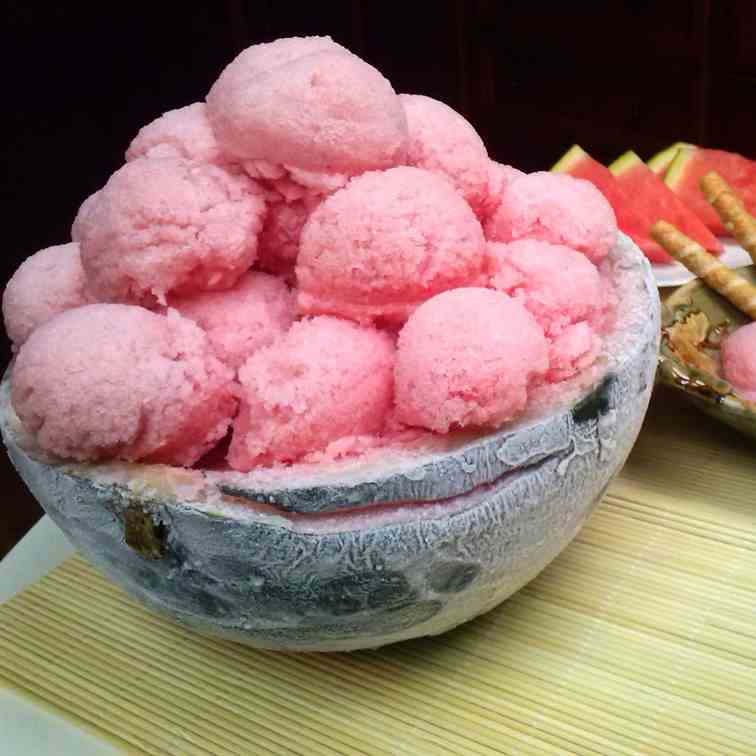 watermelon ice cream or sorbet
