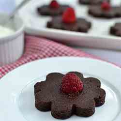 Gluten Free Raspberry Fudge Flowers