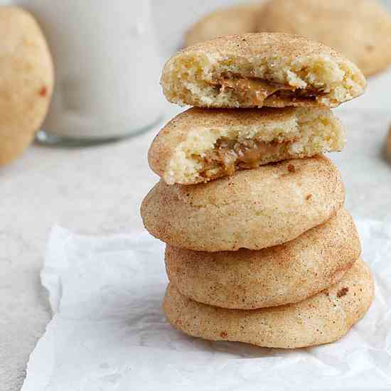 Biscoff Stuffed Vanilla Snickerdoodles