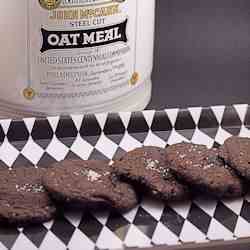 Salted Dark Chocolate Oatmeal Cookies