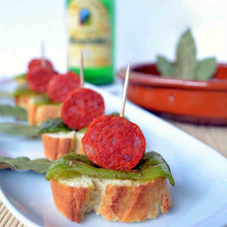 Spanish chorizo in cider sauce