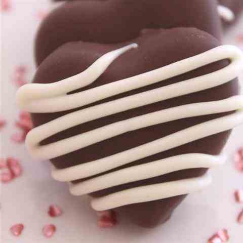 Chocolate Covered Marzipan Hearts