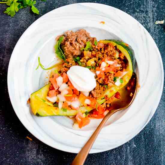 Zucchini Taco Boats