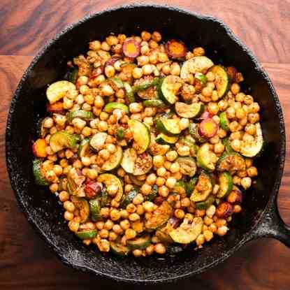 Zucchini and Chickpea Tagine-Recipe 