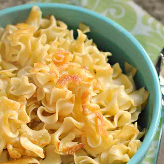 Buttery, Crispy Egg Noodles