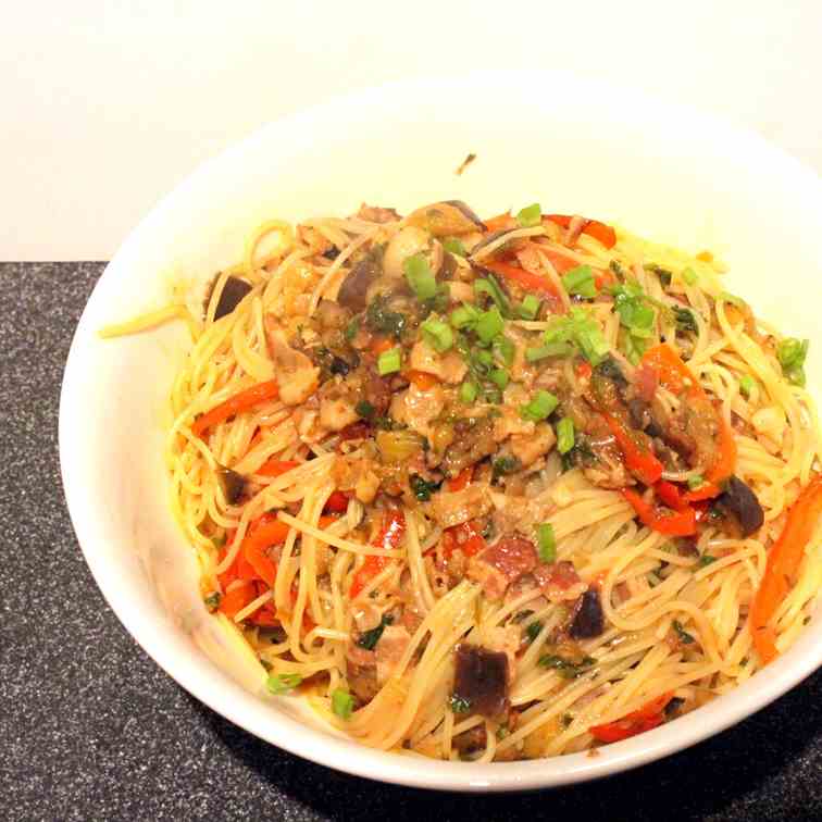 Spaghetti with Capsicum