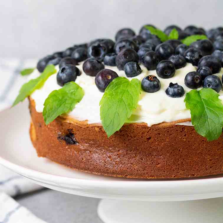 Blueberry White Chocolate Cake