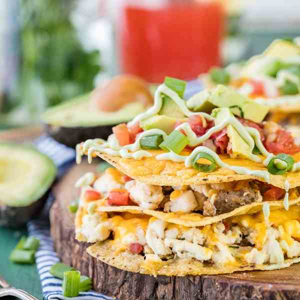 Loaded Breakfast Tostada Stack