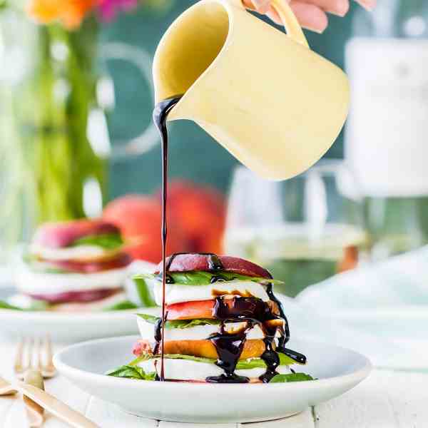 Peach Caprese Stacks