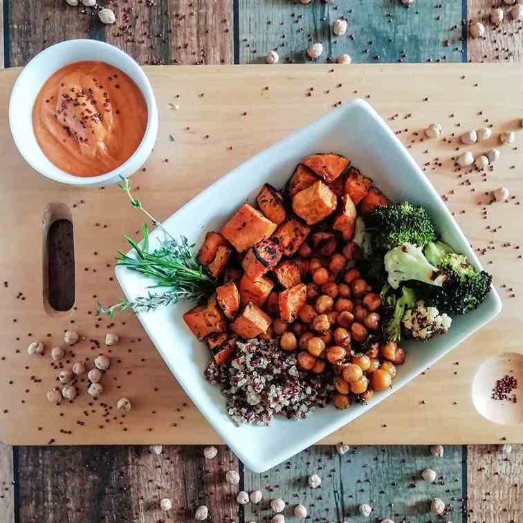 Pan Roasted Veggies with Chickpeas