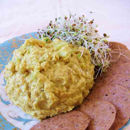 Curried Eggless (Chickpea) Salad