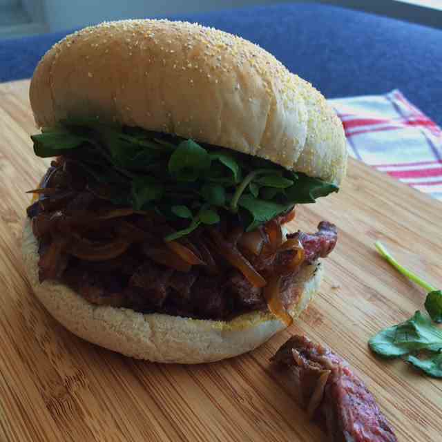 Caramelized Onion Steak Sandwich