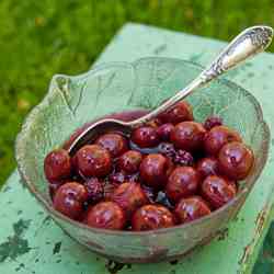 sour cherries and berries compote