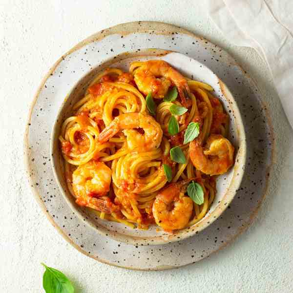 Shrimp Pasta - Fresh Tomato Sauce