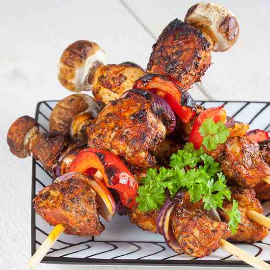 Bbq chicken shashlik