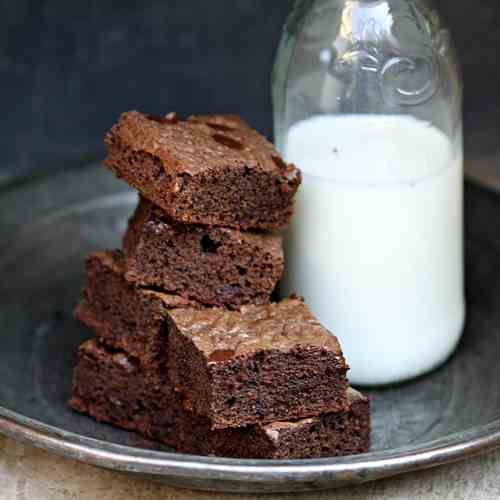 Wholewheat Dark Chocolate Brownies