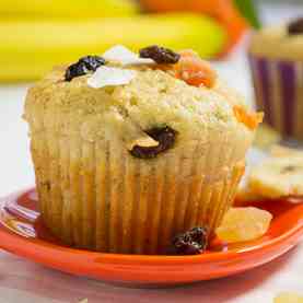 Banana vegetarian muffin