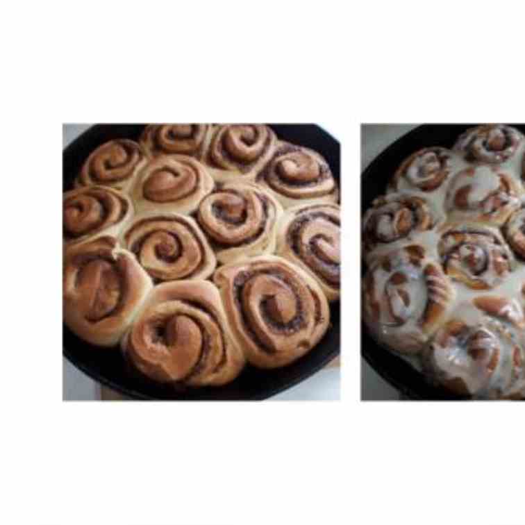 Cast Iron Skillet Cinnamon Rolls