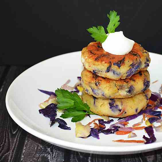 Leftover Irish Potato & Cabbage Cakes
