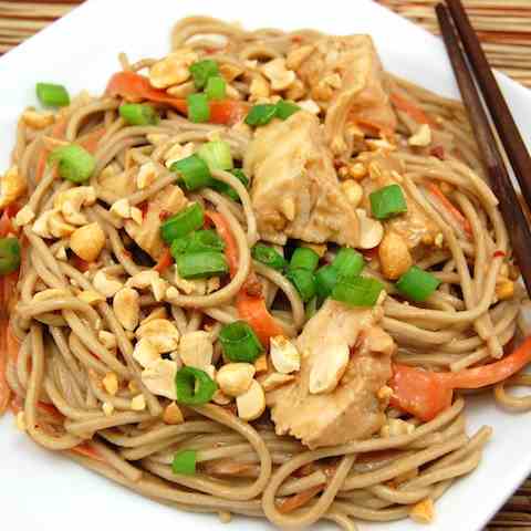 Spicy Soba Noodles with Chicken