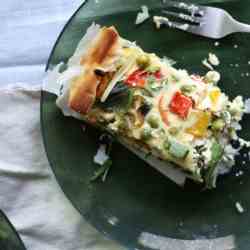 Spring vegetable tart