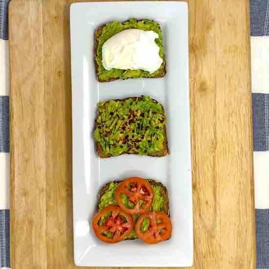 Avocado Toast 3 Ways