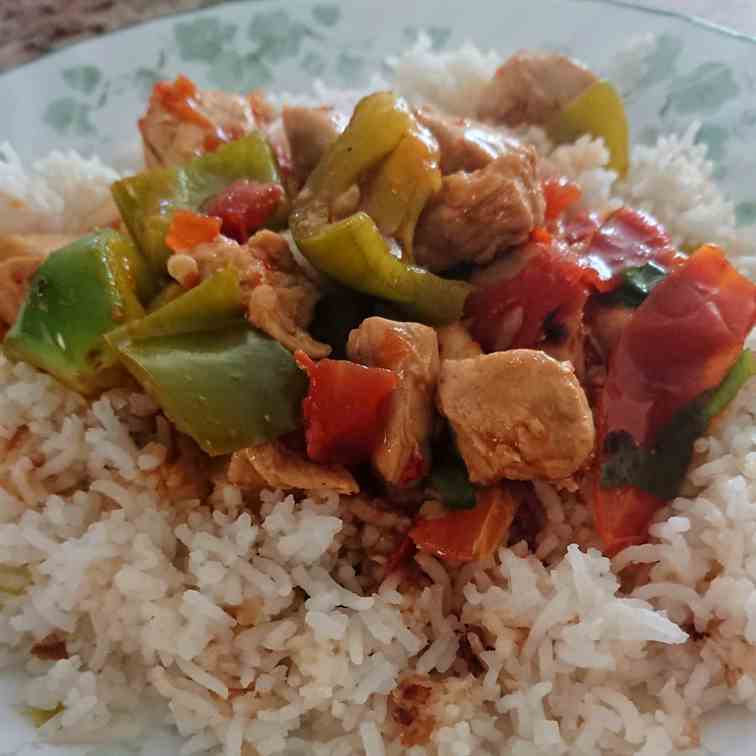 Easy Chicken Shashlik with Gravy