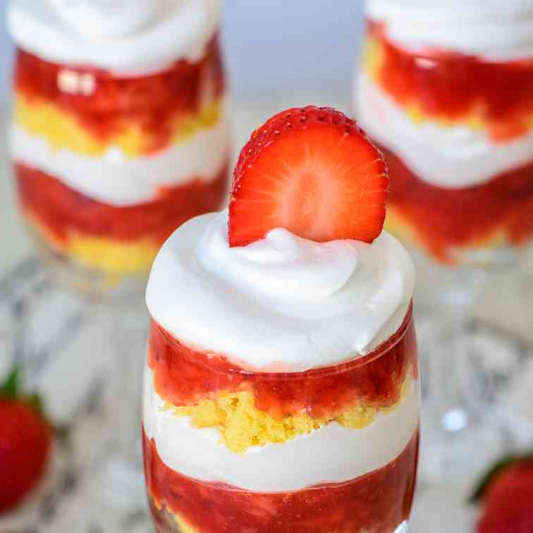 Grain Free Strawberry Shortcake Trifles