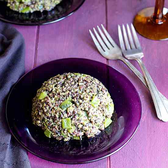 Roasted Jalapeno Cilantro Pesto Black Rice