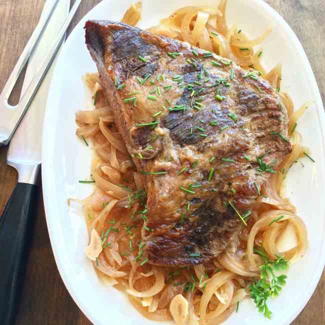 Slow Cooker Brisket with Onions