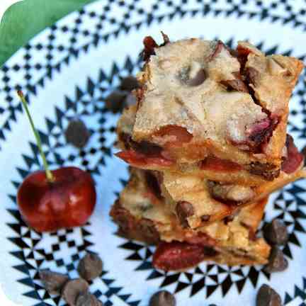 Chocolate Chip Cherry Blondies